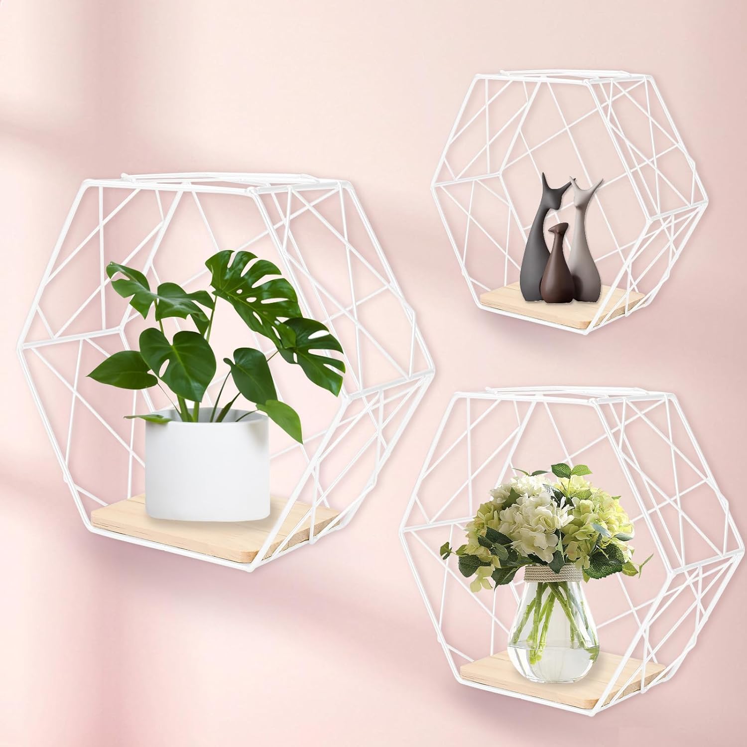 Estantes hexagonales blancos Estantes hexagonales blancos